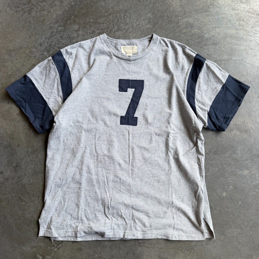 American Eagle Y2K Number #7 Jersey Style Shirt Cotton Mens XL 22.5x29.5